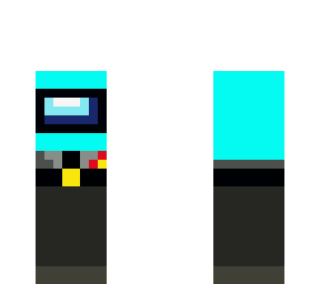 cyan with wall guard outfit