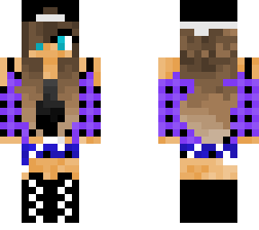 girl in purple plaid