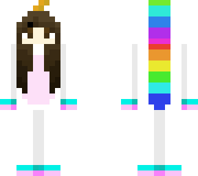 improved girl in unicorn costume