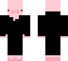 pig with black jacet