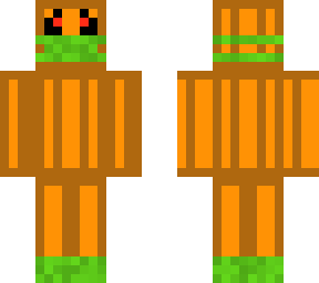 pumkin with creeper mask