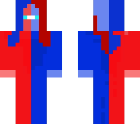 red & blue man