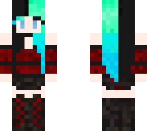 red emo girl