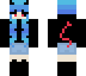 spooktober blue demon dj girl