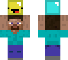 thx to pandagirl for steve holding skeppy head