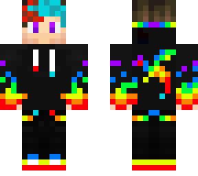 cool rainbow dragon with cool hair gamer