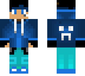 custom skin  blue hoodie boy  full update