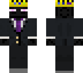 enderman in suit with crown