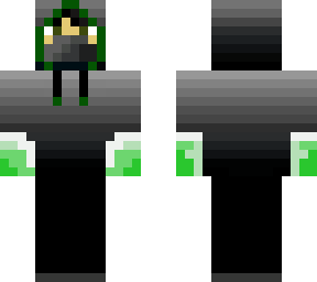 gray ninja with green fire