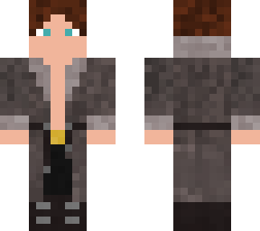 grey long coat brown hair guy