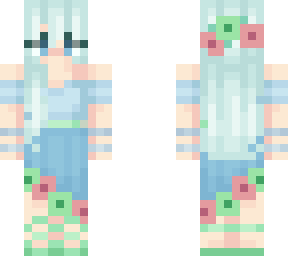 pastel llue dress girl
