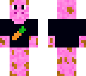 pig with black carrot tee - shirt