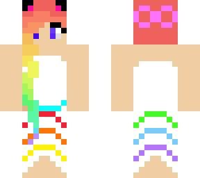 rainbow cat girl