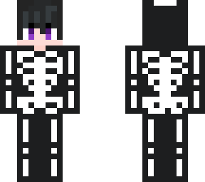 scary skeleton white version