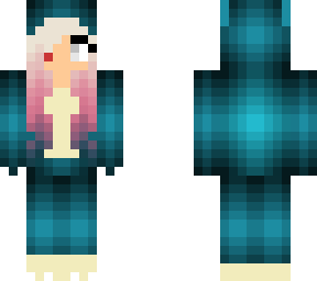 slim wolf girl in a snorlax onesie