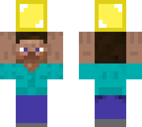 steve holding gold block