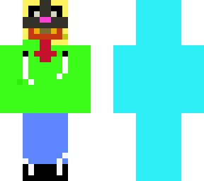 blue green shirt