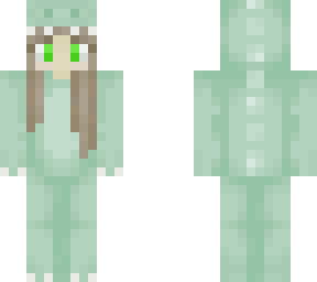 girl in dino onesie (green)