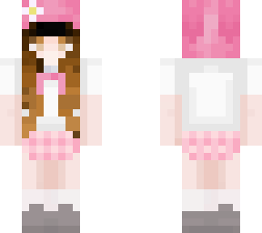 my melody sanrio girl brown hair black hair