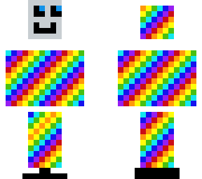 rainbow chequered