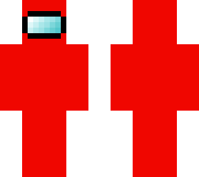 Red Is The Imposter Among Us Minecraft Skin