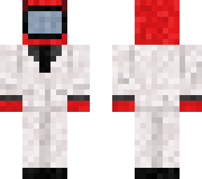 red with white suit and devil horns