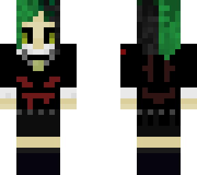 split hair green + black