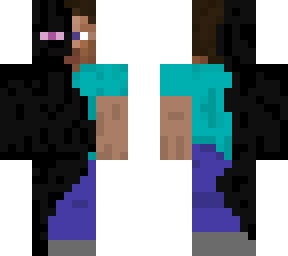 steve transforming into enderman