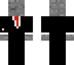 stone man in suit no face