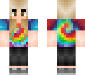 tie dye girl - less bangs