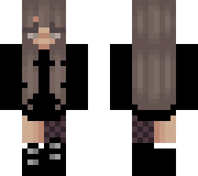 brown hair goth girl