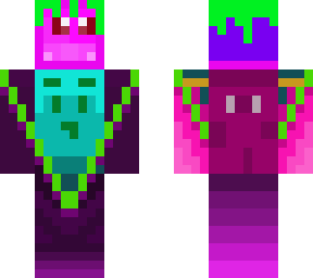colored pink with crazy hair
