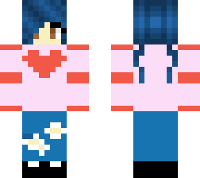 girl in cute heart sweater