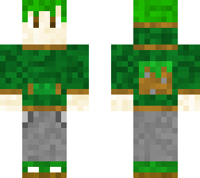 grass block hoodie boy