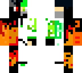 green and black fire