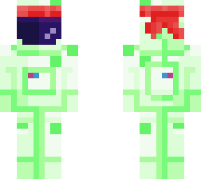 green spacesuit/astronaut