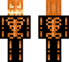 orange halloween pumpkin skeleton