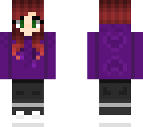 purple hoodie girl