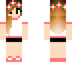 red flower crown ringer shirt girl