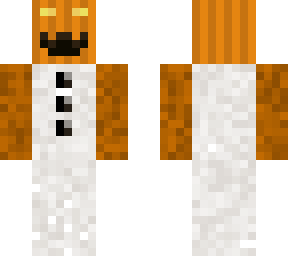 snowman with pumpkin head