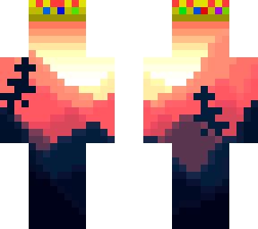 sunset with crown