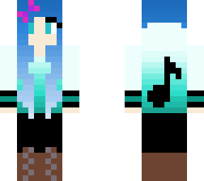 water gamer girl music hoodie & headsets