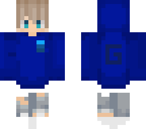 Cool Blue Hoodie Boy Minecraft Skins