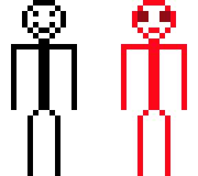 double sided stickman