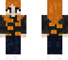 ginger girl with pumpkin shirt