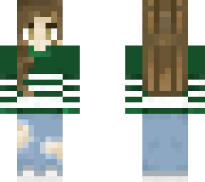 green and white sweater again