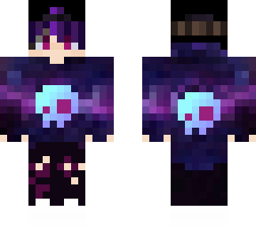 purple hair whit a jacket (i color only hair the skin design is  not mine)......
