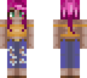 purple haired girl