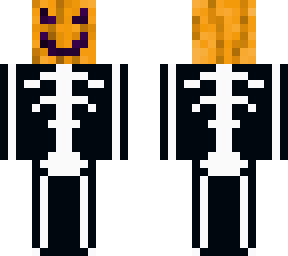 skeleton pumpkin head