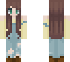 yellow overall girl <3